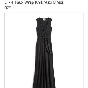 NWT Leota Dixie Faux Wrap Knot Maxi Dress